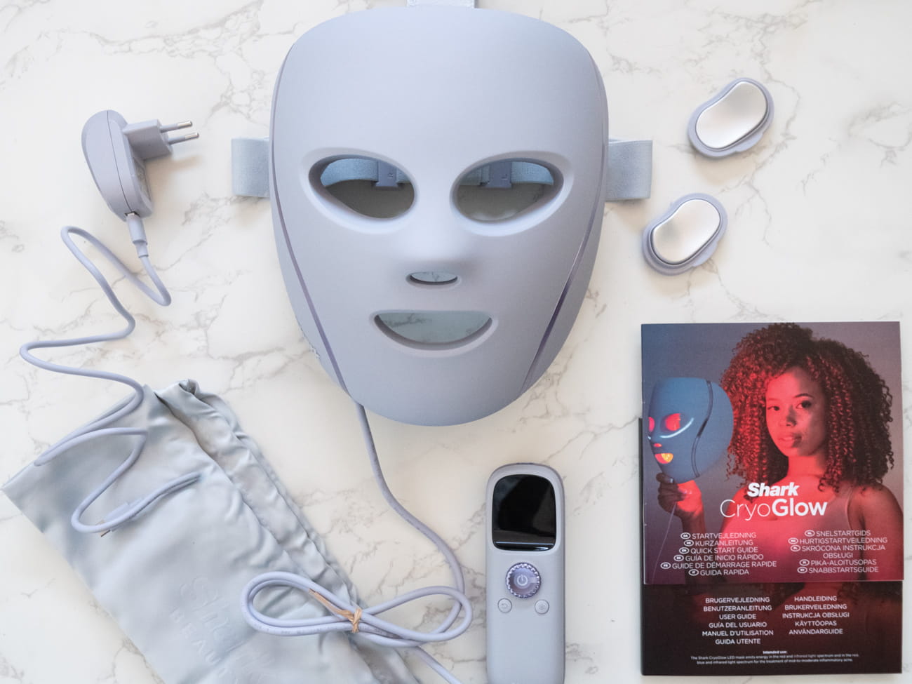 Shark CryoGlow Led Mask inhoud